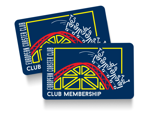 Visual representing a European Coaster Club Membership Card